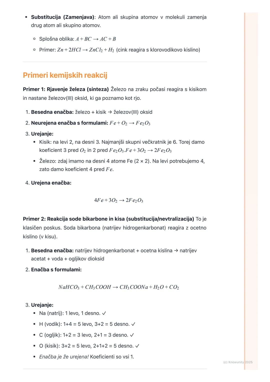 # Kemijske reakcije

Kaj so kemijske reakcije

Kemijska reakcija je proces, pri katerem se snovi spreminjajo in nastanejo nove
snovi z druga