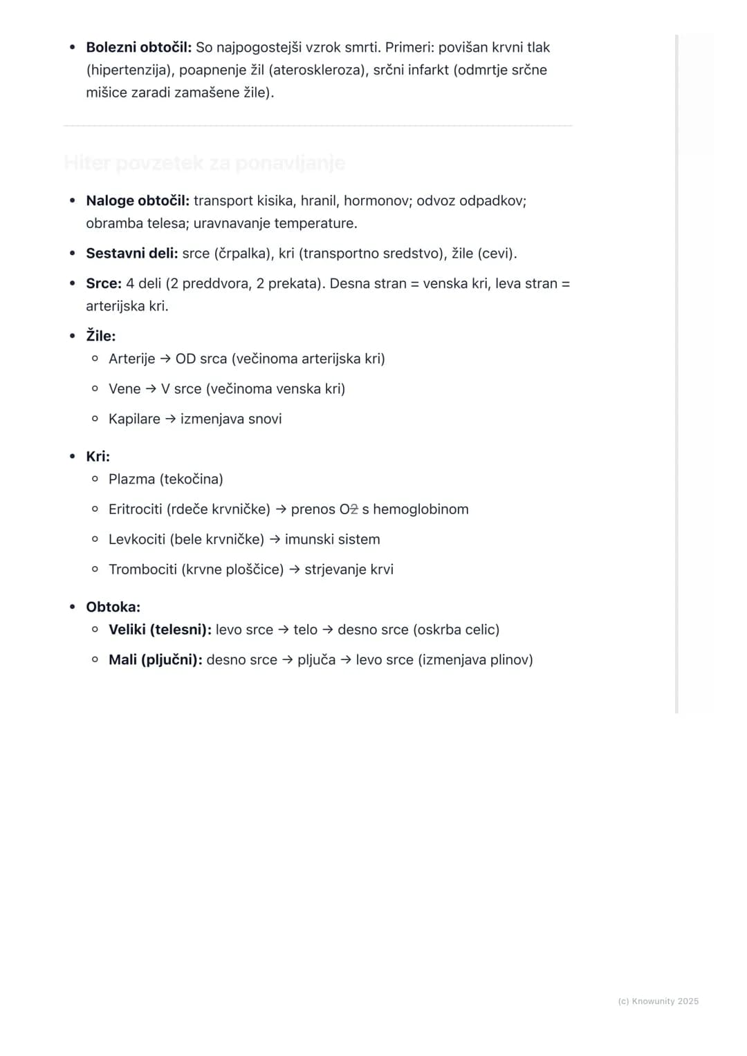 # Obtočilni sistem

Uvod v obtočilni sistem

Obtočilni sistem je transportni sistem našega telesa. Predstavljam si ga kot
mrežo cest (krvne 
