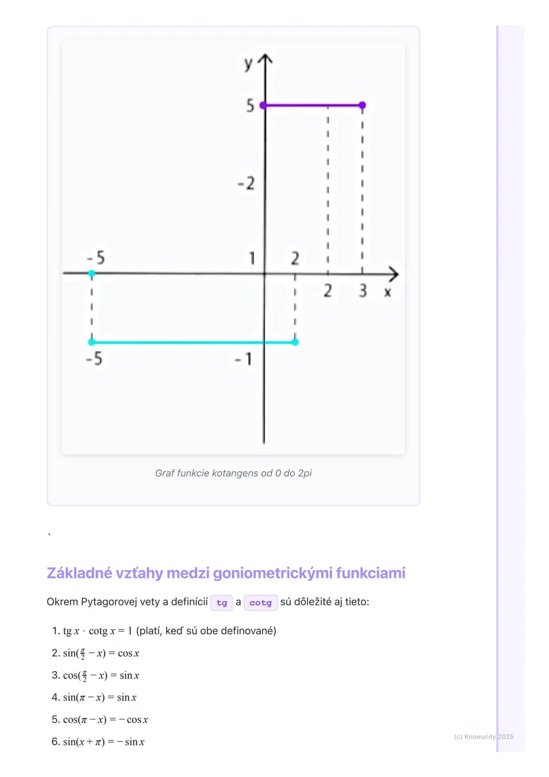 # Goniometrické funkcie

1. Prehľad a úvod

Goniometrické funkcie sú super dôležitá časť matematiky, ktorá sa zaoberá
vzťahmi medzi uhlami a