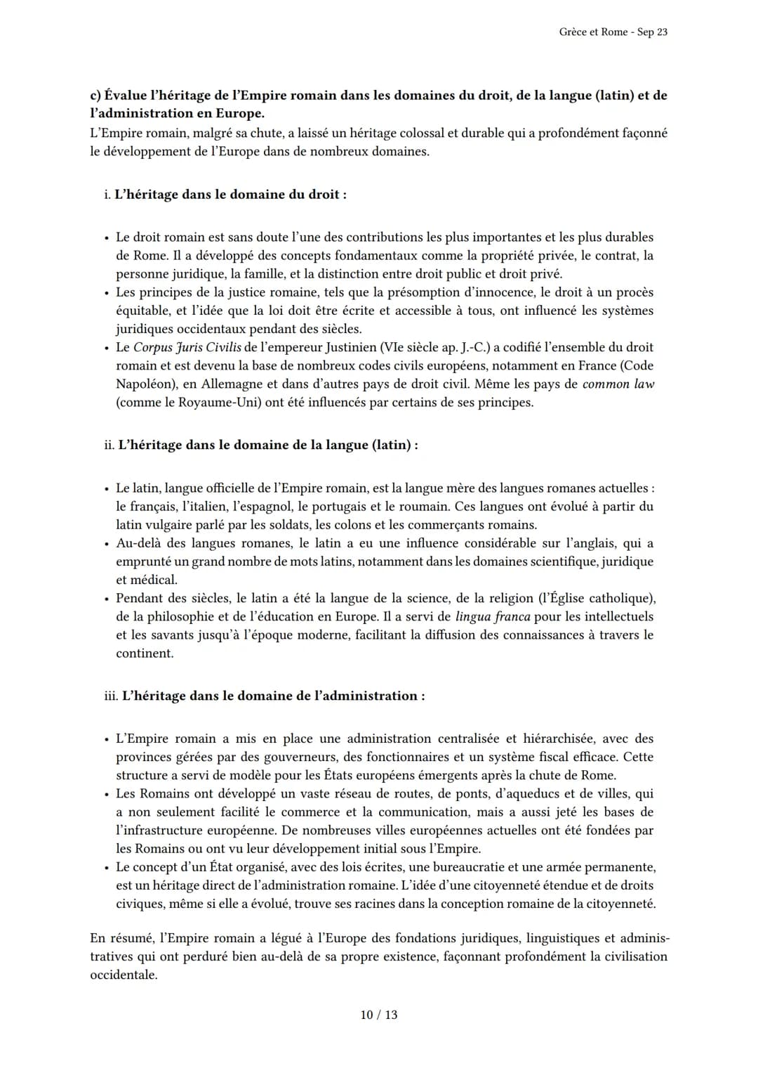 Grèce et Rome

Généré par Knowunity.fr - Sep 23

Description: Cet examen couvre les civilisations grecque et romaine antiques.

Bonne chance