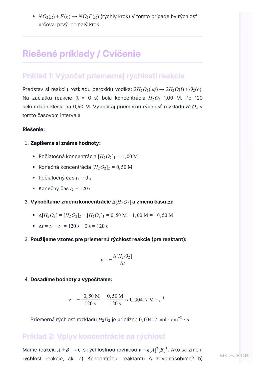 # Chemická kinetika
## Prehľad / Úvod
Chemická kinetika je oblasť chémie, ktorá sa zaoberá štúdiom rýchlosti,
akou prebiehajú chemické rea