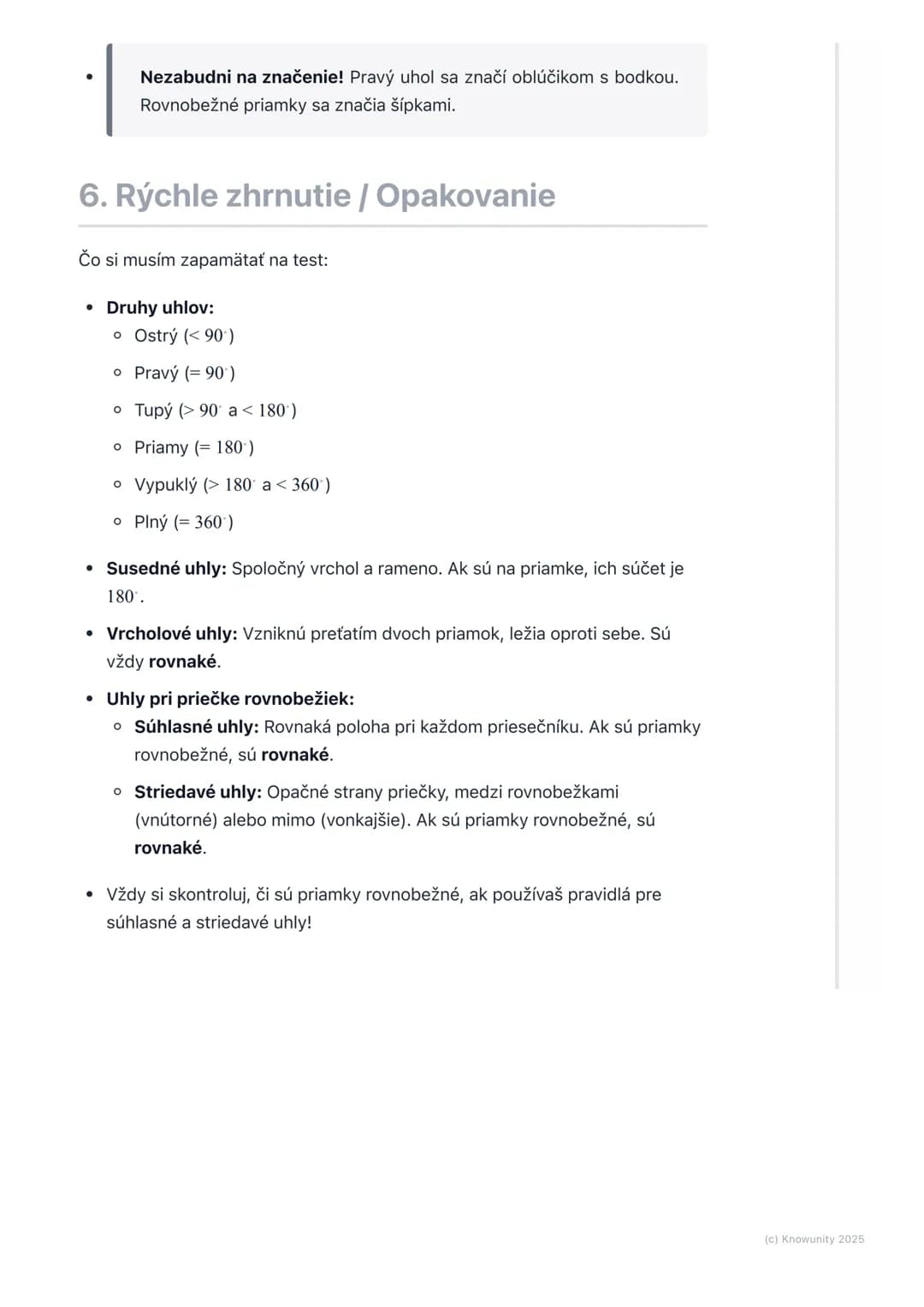 # Uhly
1. Prehľad uhlov
Ahojte! Dnes si zopakujeme uhly, ktoré sú super dôležité v geometrii.
Stretávame sa s nimi všade - keď staviame do