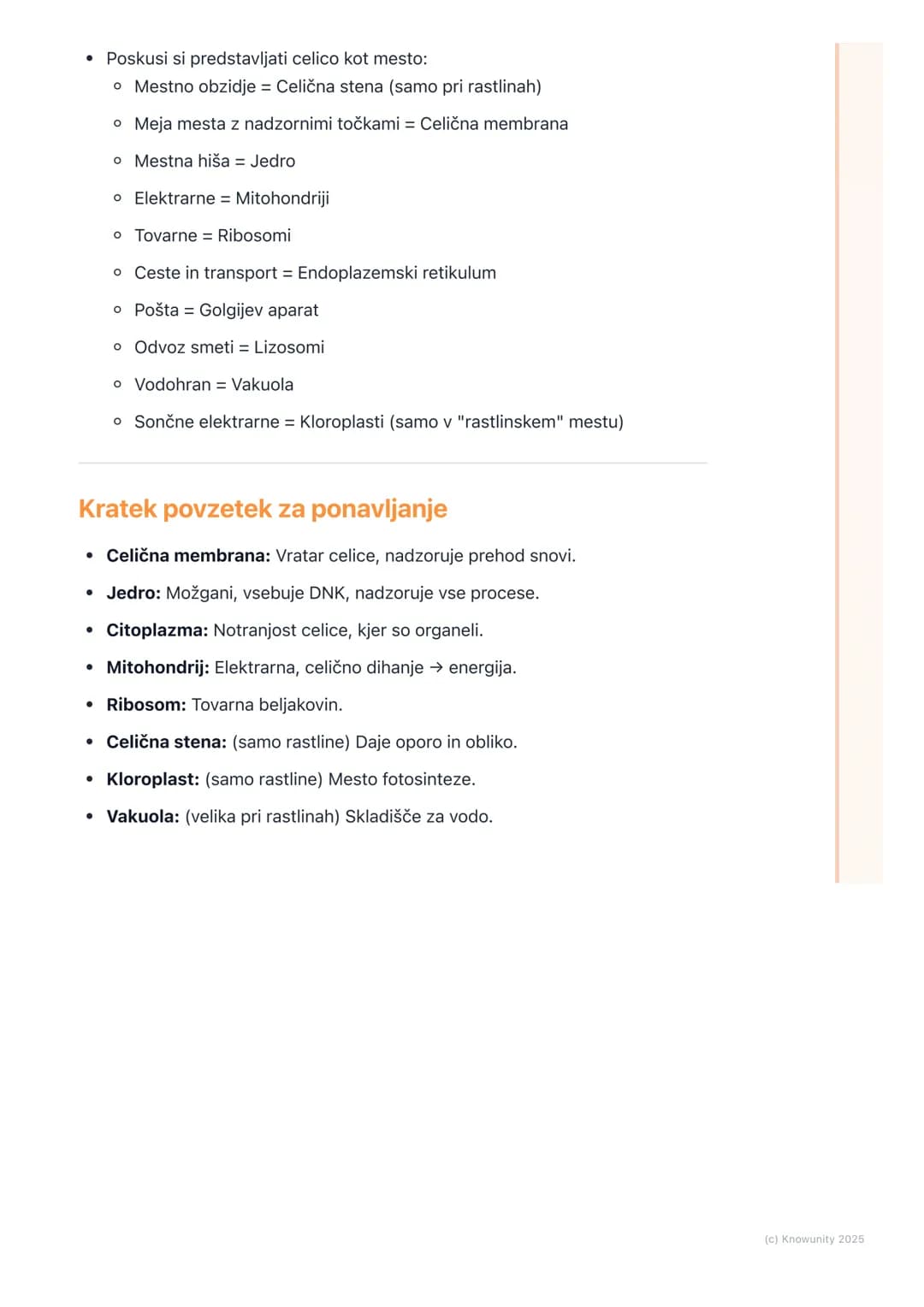 # Zgradba celice
Uvod: Celica kot osnovna enota življenja
Vsa živa bitja so zgrajena iz celic. Celica je najmanjša enota, ki lahko
samosto