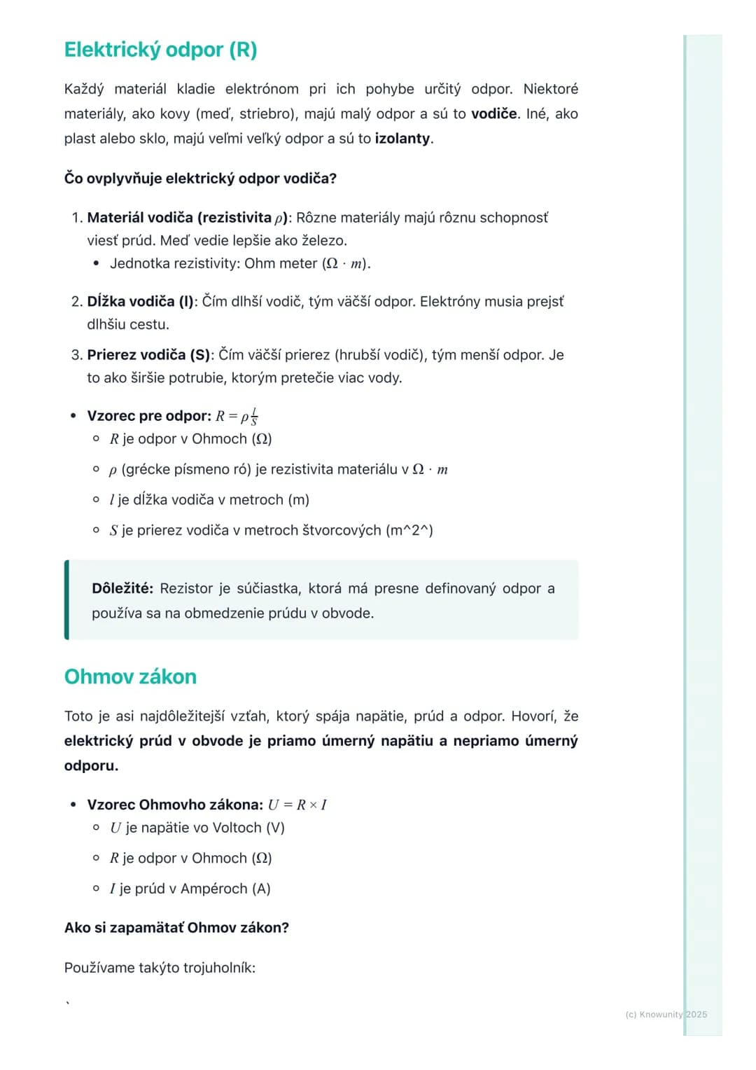 # Elektrické napätie a odpor
1. Prehľad a úvod
Ahoj! Dnes si zopakujeme veľmi dôležité veci z fyziky elektrické napätie a
odpor. Sú to zák