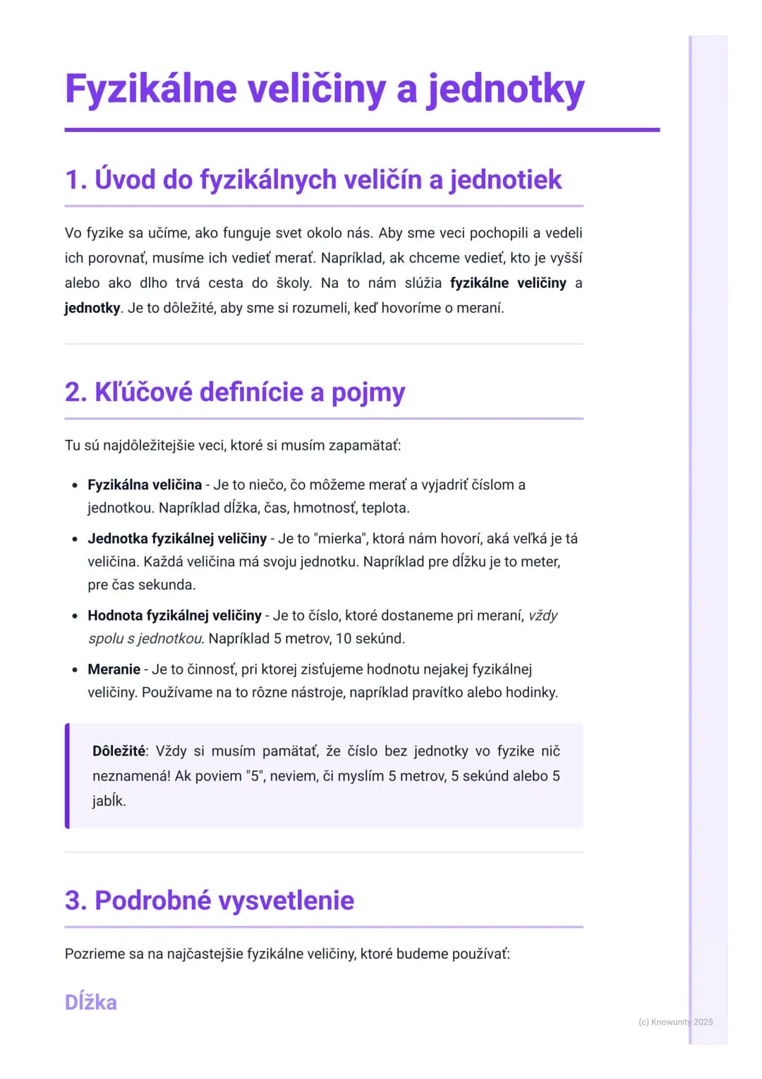 # Fyzikálne veličiny a jednotky
1. Úvod do fyzikálnych veličín a jednotiek
Vo fyzike sa učíme, ako funguje svet okolo nás. Aby sme veci po
